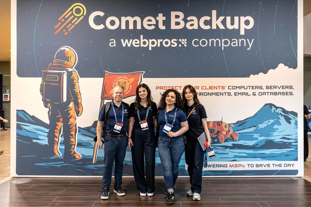 Comet Backup team at the MSP Global 2025 booth