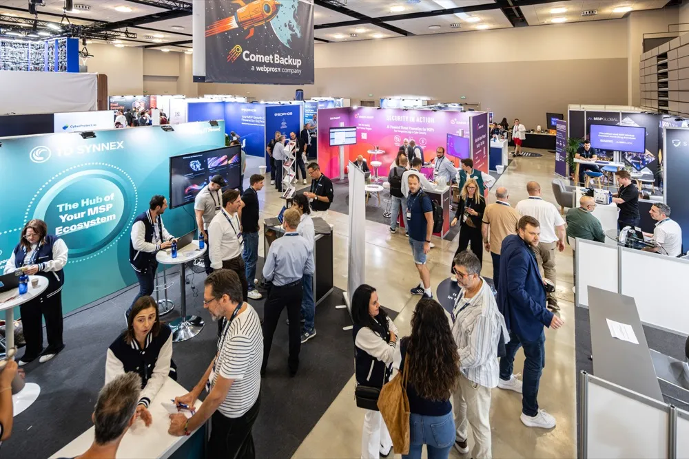 Busy exhibition floor at MSP Global 2025