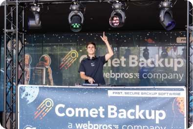 Comet Backup activation on the MSP Global 2025 show floor