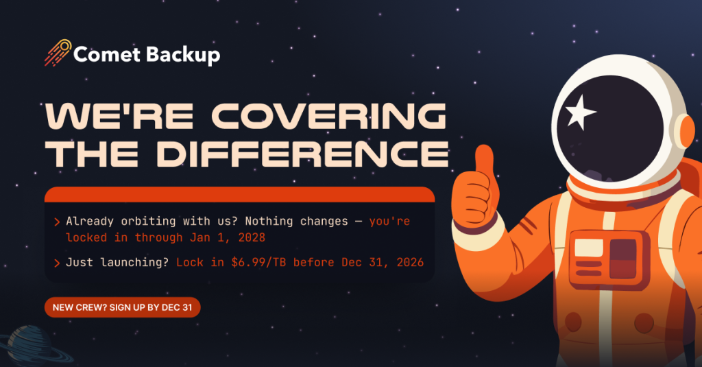 Comet Storage Pricing: Lock In Today’s Rate Through 2027